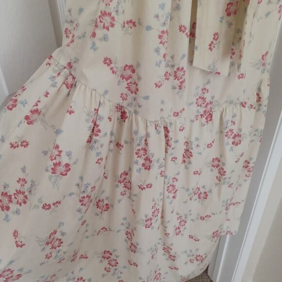 WAYF Whisper Pink Floral Midi Dress M NWT Cottagecore - Picture 7 of 14